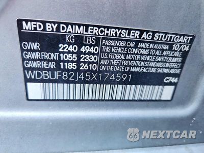 Zdjęcie 12 z 12 samochodu: 2005 MERCEDES-BENZ E 320 4MATIC VIN:WDBUF82J45X174591 - miniatura
