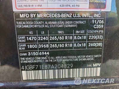 Zdjęcie 14 z 14 samochodu: 2007 MERCEDES-BENZ GL 450 4MATIC VIN:4JGBF71E87A204829 - miniatura