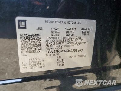 Zdjęcie 13 z 13 samochodu: 2019 CHEVROLET TRAVERSE LT VIN:1GNERGKW6KJ208863 - miniatura