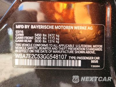 Zdjęcie 12 z 12 samochodu: 2016 BMW 740 I VIN:WBA7E2C53GG548107 - miniatura