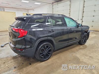 Trzecie zdjęcie samochodu z tyłu: 2019 GMC TERRAIN SLT VIN:3GKALVEV3KL258682 - miniatura