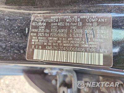 Zdjęcie 13 z 13 samochodu: 2005 HYUNDAI TUCSON GLS VIN:KM8JN12D45U068406 - miniatura