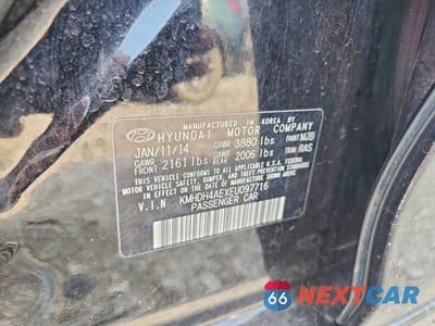 Zdjęcie 12 z 12 samochodu: 2014 HYUNDAI ELANTRA LIMITED VIN:KMHDH4AEXEU097716 - miniatura