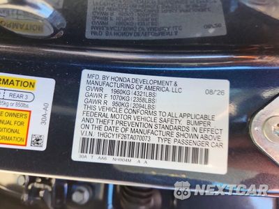 Zdjęcie 12 z 12 samochodu: 2026 HONDA ACCORD LX VIN:1HGCY1F26TA070073 - miniatura