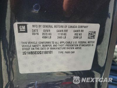 Zdjęcie 12 z 12 samochodu: 2016 CHEVROLET IMPALA LIMITED LT VIN:2G1WB5E32G1188161 - miniatura