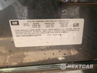 Zdjęcie 13 z 13 samochodu: 2014 CHEVROLET IMPALA LT VIN:2G1125S30E9125279 - miniatura