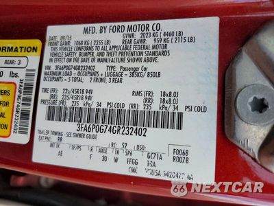 Zdjęcie 12 z 12 samochodu: 2016 FORD FUSION S VIN:3FA6P0G74GR232402 - miniatura