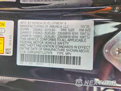 Zdjęcie 14 z 14 samochodu: 2026 HONDA CR-V SPORT TOURING VIN:5J6RS6H92TL027978 - miniatura