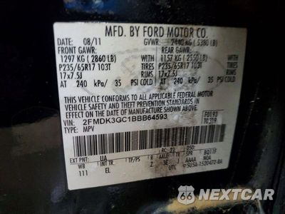Zdjęcie 13 z 13 samochodu: 2011 FORD EDGE SE VIN:2FMDK3GC1BBB64593 - miniatura