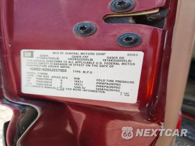 Zdjęcie 13 z 13 samochodu: 2003 CHEVROLET SUBURBAN C1500 VIN:1GNEC16Z83J237950 - miniatura