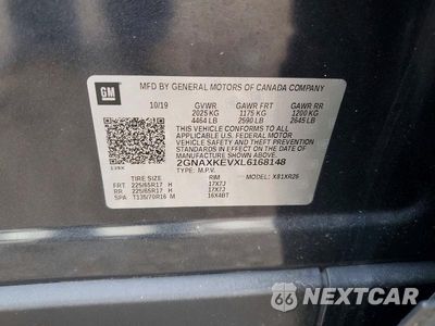 Zdjęcie 12 z 12 samochodu: 2020 CHEVROLET EQUINOX LT VIN:2GNAXKEVXL6168148 - miniatura