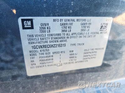 Zdjęcie 12 z 12 samochodu: 2017 CHEVROLET SILVERADO K1500 LT VIN:1GCVKREC6HZ216319 - miniatura