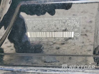 Zdjęcie 12 z 12 samochodu: 2010 LEXUS ES 350 VIN:JTHBK1EG4A2400310 - miniatura