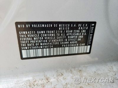 Zdjęcie 12 z 12 samochodu: 2018 VOLKSWAGEN GOLF SPORTWAGEN S VIN:3VW717AU9JM768724 - miniatura