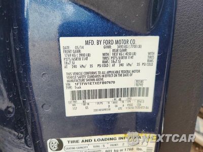 Zdjęcie 12 z 12 samochodu: 2014 FORD F150 SUPERCREW VIN:1FTFW1ETXEFB97670 - miniatura