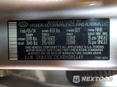 Zdjęcie 12 z 12 samochodu: 2024 HYUNDAI TUCSON SEL VIN:5NMJBCDEXRH385649 - miniatura