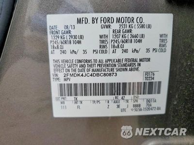 Zdjęcie 13 z 13 samochodu: 2013 FORD EDGE SEL VIN:2FMDK4JC4DBC80873 - miniatura