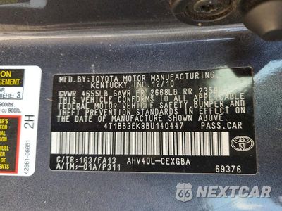 Zdjęcie 13 z 13 samochodu: 2011 TOYOTA CAMRY HYBRID VIN:4T1BB3EK8BU140447 - miniatura