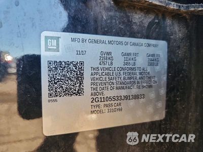 Zdjęcie 12 z 12 samochodu: 2018 CHEVROLET IMPALA LT VIN:2G1105S33J9138933 - miniatura