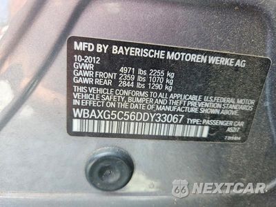 Zdjęcie 12 z 12 samochodu: 2013 BMW 528 I VIN:WBAXG5C56DDY33067 - miniatura