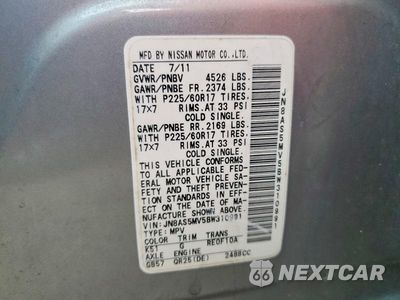 Zdjęcie 12 z 12 samochodu: 2011 NISSAN ROGUE S VIN:JN8AS5MV5BW310991 - miniatura