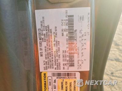 Zdjęcie 12 z 12 samochodu: 2018 FORD FUSION SE VIN:3FA6P0HD5JR255196 - miniatura