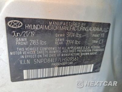 Zdjęcie 12 z 12 samochodu: 2020 HYUNDAI ELANTRA SEL VIN:5NPD84LF7LH509561 - miniatura
