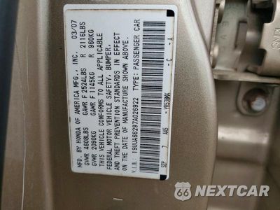 Zdjęcie 12 z 12 samochodu: 2007 ACURA TL VIN:19UUA66297A026922 - miniatura