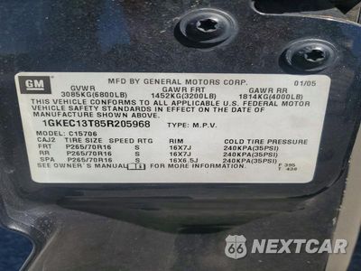 Zdjęcie 14 z 14 samochodu: 2005 GMC YUKON VIN:1GKEC13T85R205968 - miniatura
