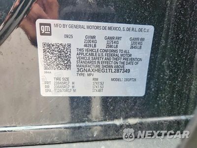 Zdjęcie 14 z 14 samochodu: 2026 CHEVROLET EQUINOX LT VIN:3GNAXHEG1TL287349 - miniatura