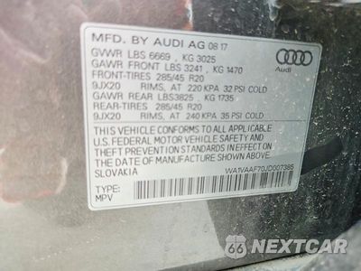 Zdjęcie 14 z 14 samochodu: 2018 AUDI Q7 PRESTIGE VIN:WA1VAAF70JD007385 - miniatura