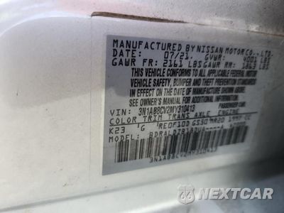 Zdjęcie 12 z 12 samochodu: 2021 NISSAN SENTRA SV VIN:3N1AB8CV2MY310413 - miniatura