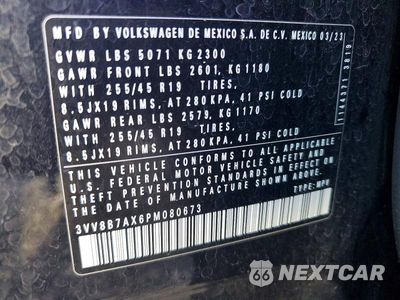 Zdjęcie 13 z 13 samochodu: 2023 VOLKSWAGEN TIGUAN SE R-LINE BLACK VIN:3VV8B7AX6PM080673 - miniatura