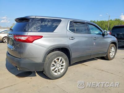 Trzecie zdjęcie samochodu z tyłu: 2021 CHEVROLET TRAVERSE LS VIN:1GNEVFKW9MJ238206 - miniatura