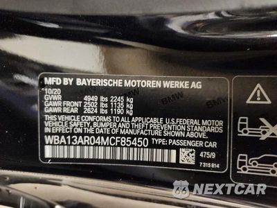 Zdjęcie 12 z 12 samochodu: 2021 BMW M440XI VIN:WBA13AR04MCF85450 - miniatura