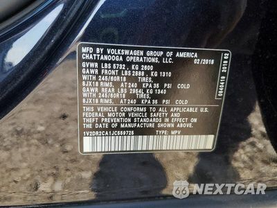 Zdjęcie 13 z 13 samochodu: 2018 VOLKSWAGEN ATLAS SE VIN:1V2DR2CA1JC559725 - miniatura