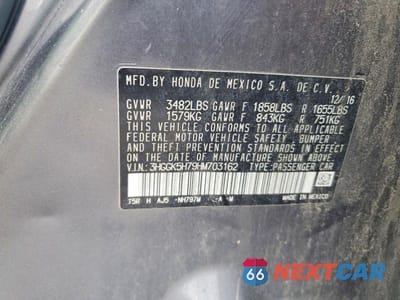 Zdjęcie 13 z 13 samochodu: 2017 HONDA FIT EX VIN:3HGGK5H79HM703162 - miniatura