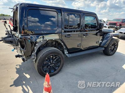 Trzecie zdjęcie samochodu z tyłu: 2023 JEEP WRANGLER SAHARA 4XE VIN:1C4JJXP63PW579898 - miniatura