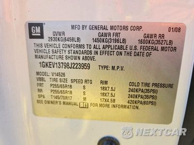 Zdjęcie 13 z 13 samochodu: 2008 GMC ACADIA SLE VIN:1GKEV13798J223959 - miniatura