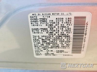 Zdjęcie 13 z 13 samochodu: 2014 NISSAN ROGUE SELECT S VIN:JN8AS5MT8EW104812 - miniatura