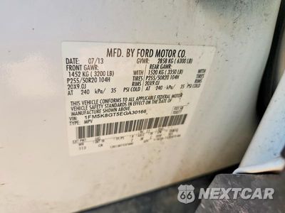 Zdjęcie 13 z 13 samochodu: 2014 FORD EXPLORER SPORT VIN:1FM5K8GT5EGA30166 - miniatura