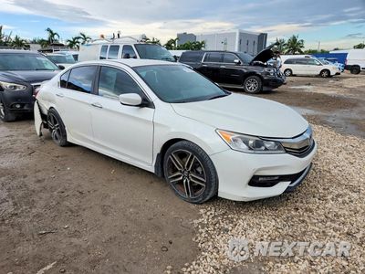 Czwarte zdjęcie samochodu z boku: 2017 HONDA ACCORD SPORT VIN:1HGCR2F51HA028334 - miniatura