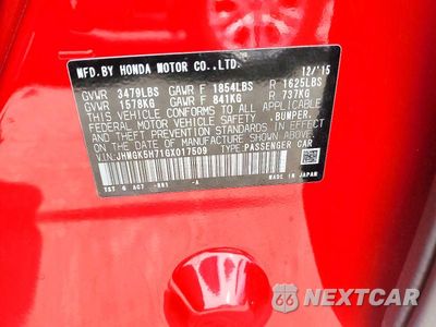 Zdjęcie 12 z 12 samochodu: 2016 HONDA FIT EX VIN:JHMGK5H71GX017509 - miniatura