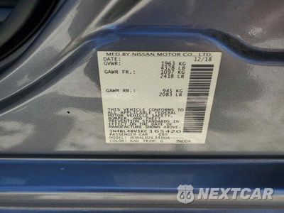 Zdjęcie 13 z 13 samochodu: 2019 NISSAN ALTIMA S VIN:1N4BL4BV1KC165420 - miniatura