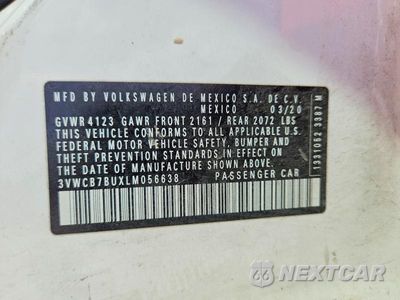 Zdjęcie 12 z 12 samochodu: 2020 VOLKSWAGEN JETTA S VIN:3VWCB7BUXLM056638 - miniatura