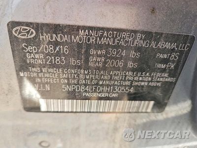 Zdjęcie 12 z 12 samochodu: 2017 HYUNDAI ELANTRA SE VIN:5NPD84LF0HH130554 - miniatura