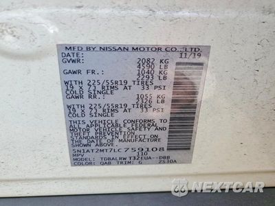 Zdjęcie 13 z 13 samochodu: 2020 NISSAN ROGUE SL VIN:5N1AT2MT7LC759108 - miniatura