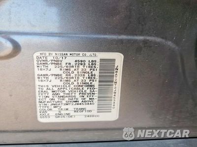 Zdjęcie 12 z 12 samochodu: 2018 NISSAN ROGUE SL VIN:JN8AT2MT2JW453440 - miniatura