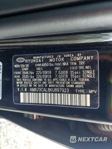 Zdjęcie 13 z 13 samochodu: 2019 HYUNDAI TUCSON LIMITED VIN:KM8J3CAL8KU897923 - miniatura