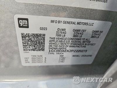 Zdjęcie 12 z 12 samochodu: 2023 CHEVROLET SILVERADO K1500 VIN:1GCRDAEK2PZ220273 - miniatura